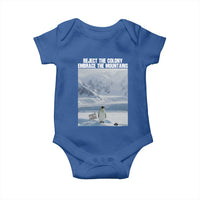Funny Nihilist Penguin Existential Meme Baby Onesie Reject the Colony Embrace the Mountains
