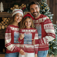 Funny Nihilist Penguin Existential Meme Ugly Christmas Sweater Reject the Colony Embrace the Mountains