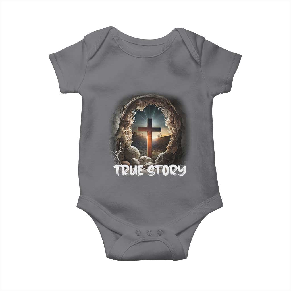 Jesus True Story Baby Onesie Resurrection He Is Risen Religious Easter