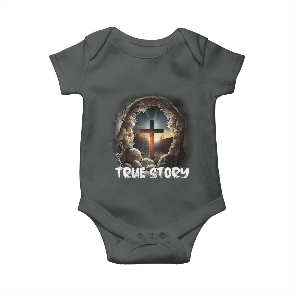 Jesus True Story Baby Onesie Resurrection He Is Risen Religious Easter