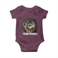 Jesus True Story Baby Onesie Resurrection He Is Risen Religious Easter