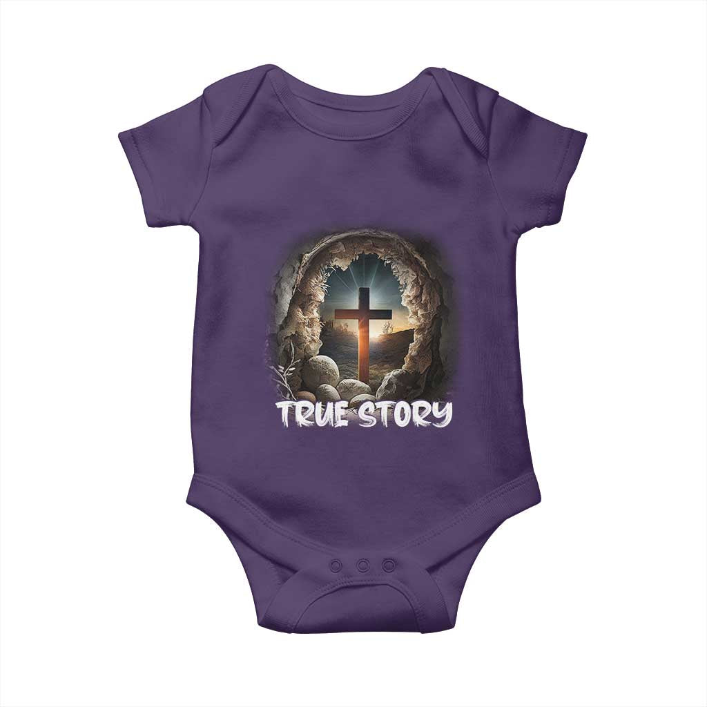 Jesus True Story Baby Onesie Resurrection He Is Risen Religious Easter