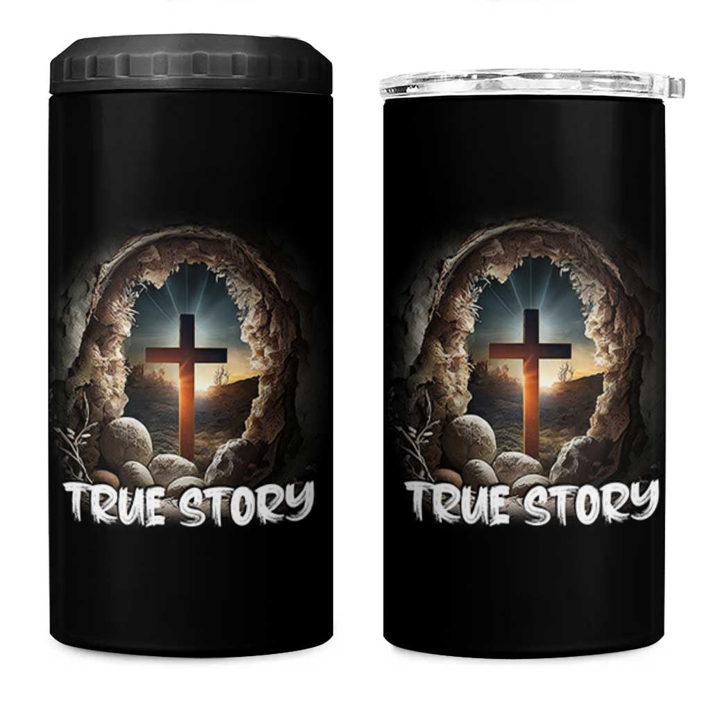 Jesus True Story 4 in 1 Can Cooler Tumbler Resurrection He Is Risen Religious Easter