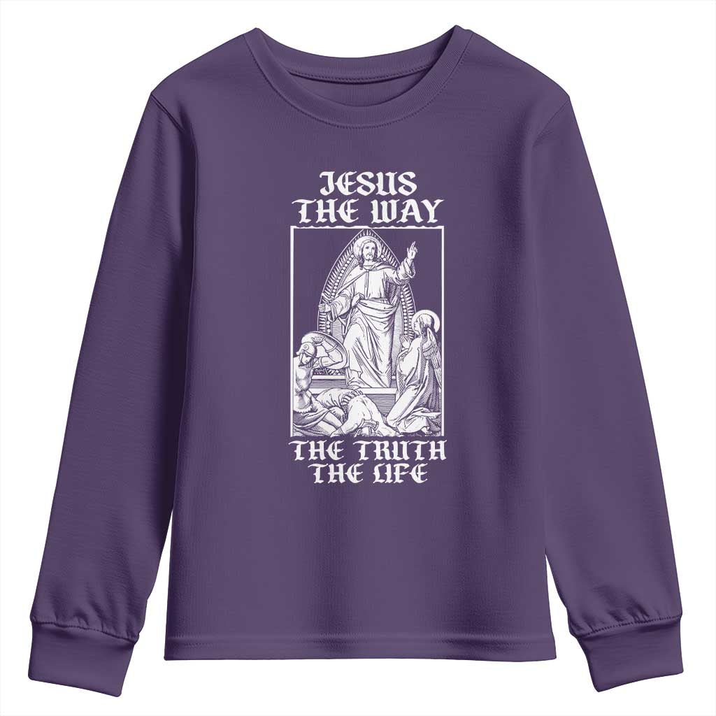 Jesus The Way The Truth The Life Youth Sweatshirt Religious Christian Faith