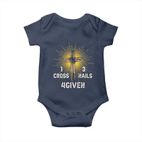 Religious Easter Baby Onesie 1 Cross 3 Nails Forgiven Christian Cross Jesus