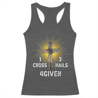 Religious Easter Racerback Tank Top 1 Cross 3 Nails Forgiven Christian Cross Jesus