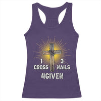 Religious Easter Racerback Tank Top 1 Cross 3 Nails Forgiven Christian Cross Jesus