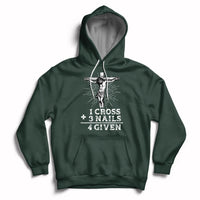 2 Cross 3 Nails Forgiven Jesus Christian Easter Day Easter Gifts, Funny Jesus Shirt, Jesus Believer, Religious Shirt Hoodie - Wonder Print Shop