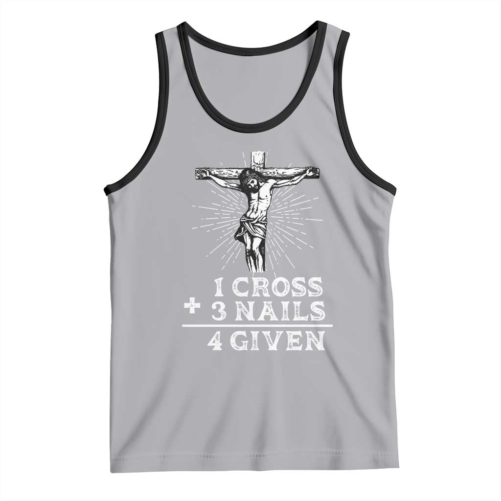Religious Easter Tank Top 1 Cross 3 Nails Forgiven Jesus Christian Faith