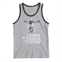 Religious Easter Tank Top 1 Cross 3 Nails Forgiven Jesus Christian Faith