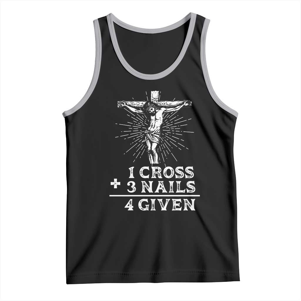 Religious Easter Tank Top 1 Cross 3 Nails Forgiven Jesus Christian Faith