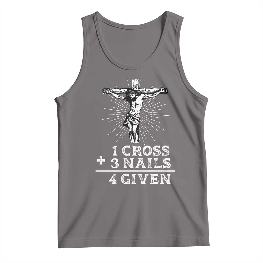Religious Easter Tank Top 1 Cross 3 Nails Forgiven Jesus Christian Faith