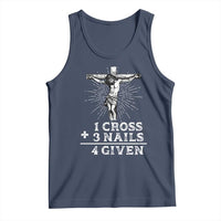 Religious Easter Tank Top 1 Cross 3 Nails Forgiven Jesus Christian Faith