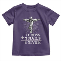 Religious Easter Toddler T Shirt 1 Cross 3 Nails Forgiven Jesus Christian Faith