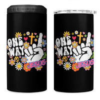 One Way Jesus 4 in 1 Can Cooler Tumbler Christian Relgion Retro Hippie