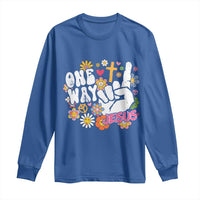 One Way Jesus Long Sleeve Shirt Christian Relgion Retro Hippie