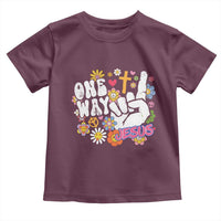 One Way Jesus Toddler T Shirt Christian Relgion Retro Hippie