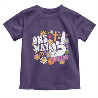 One Way Jesus Toddler T Shirt Christian Relgion Retro Hippie