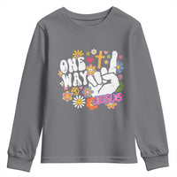 One Way Jesus Youth Sweatshirt Christian Relgion Retro Hippie