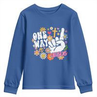 One Way Jesus Youth Sweatshirt Christian Relgion Retro Hippie