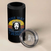 One Way Jesus 4 in 1 Can Cooler Tumbler Christian Relgion Retro Vintage