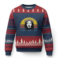 One Way Jesus Ugly Christmas Sweater Christian Relgion Retro Vintage - Wonder Print Shop