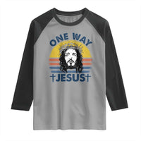 One Way Jesus Raglan Shirt Christian Relgion Retro Vintage