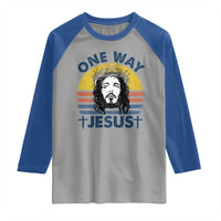 One Way Jesus Raglan Shirt Christian Relgion Retro Vintage