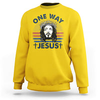 One Way Jesus Christian Relgion Vintage T-shirt, Funny Jesus Shirt, Jesus Believer, Religious Shirt Sweatshirt - Wonder Print Shop