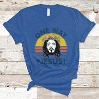 One Way Jesus Christian Relgion Vintage T-shirt, Funny Jesus Shirt, Jesus Believer, Religious Shirt T-Shirt - Wonder Print Shop