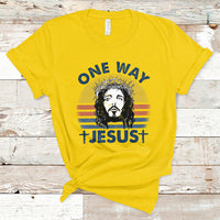 One Way Jesus Christian Relgion Vintage T-shirt, Funny Jesus Shirt, Jesus Believer, Religious Shirt T-Shirt - Wonder Print Shop