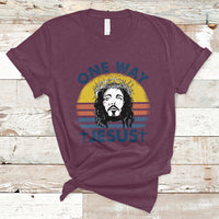 One Way Jesus Christian Relgion Vintage T-shirt, Funny Jesus Shirt, Jesus Believer, Religious Shirt T-Shirt - Wonder Print Shop
