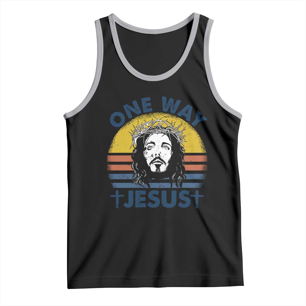 One Way Jesus Tank Top Christian Relgion Retro Vintage