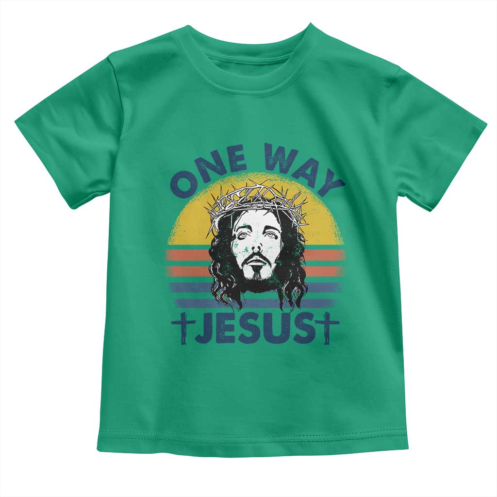 One Way Jesus Toddler T Shirt Christian Relgion Retro Vintage