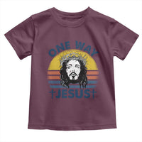 One Way Jesus Toddler T Shirt Christian Relgion Retro Vintage