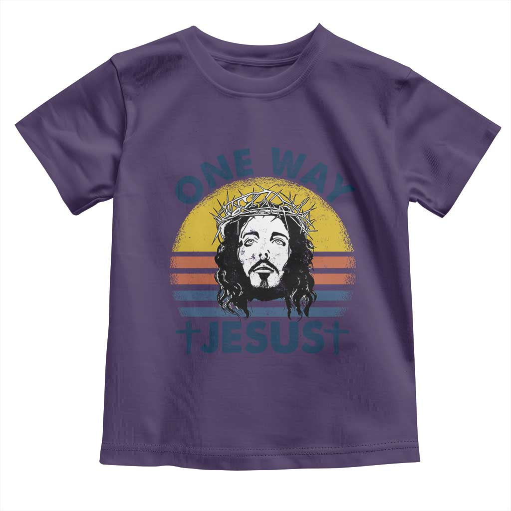 One Way Jesus Toddler T Shirt Christian Relgion Retro Vintage