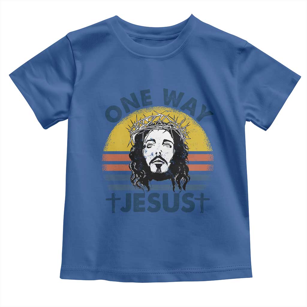 One Way Jesus Toddler T Shirt Christian Relgion Retro Vintage