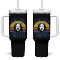 One Way Jesus Tumbler With Handle Christian Relgion Retro Vintage