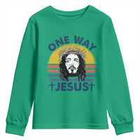 One Way Jesus Youth Sweatshirt Christian Relgion Retro Vintage