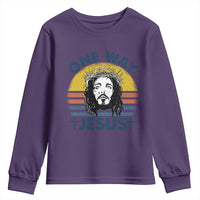 One Way Jesus Youth Sweatshirt Christian Relgion Retro Vintage