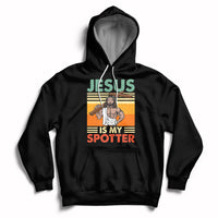 Funny Gym Shirt Jesus Is My Spotter Funny Workout Jesus Chistian Cross Vintage, Funny Jesus Shirt, Jesus Believer, Religious Shirt Hoodie - Wonder Print Shop