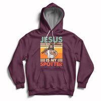 Funny Gym Shirt Jesus Is My Spotter Funny Workout Jesus Chistian Cross Vintage, Funny Jesus Shirt, Jesus Believer, Religious Shirt Hoodie - Wonder Print Shop
