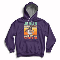 Funny Gym Shirt Jesus Is My Spotter Funny Workout Jesus Chistian Cross Vintage, Funny Jesus Shirt, Jesus Believer, Religious Shirt Hoodie - Wonder Print Shop