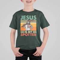 Jesus Is My Spotter T Shirt For Kid Funny Gym Christian Fitness