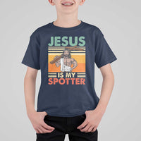 Jesus Is My Spotter T Shirt For Kid Funny Gym Christian Fitness