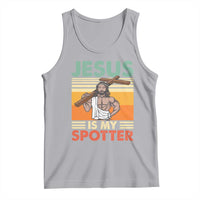 Jesus Is My Spotter Tank Top Funny Gym Christian Fitness