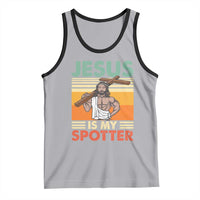 Jesus Is My Spotter Tank Top Funny Gym Christian Fitness