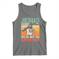 Jesus Is My Spotter Tank Top Funny Gym Christian Fitness