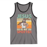 Jesus Is My Spotter Tank Top Funny Gym Christian Fitness