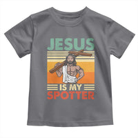 Jesus Is My Spotter Toddler T Shirt Funny Gym Christian Fitness